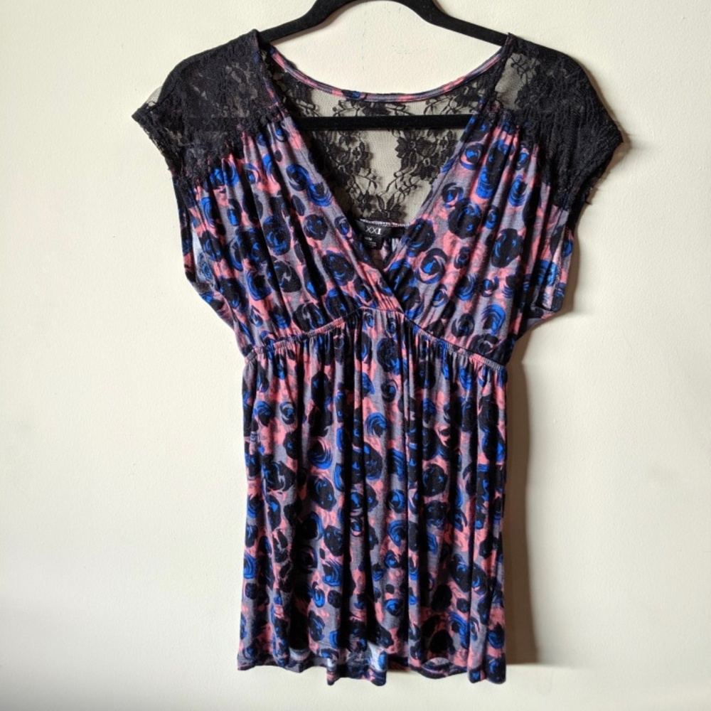 Forever 21 Lacy Floral Shirt